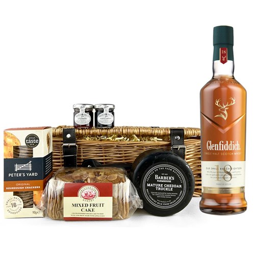 Glenfiddich 18 Year OldSingle Malt Whisky Premium Gift Hamper – Luxury Food & Drink Hamper